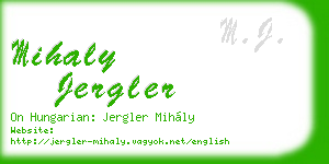 mihaly jergler business card